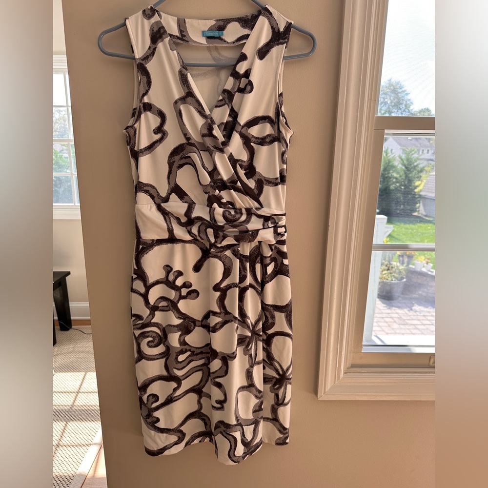 J. McLaughlin Black and White Sleeveless Dress